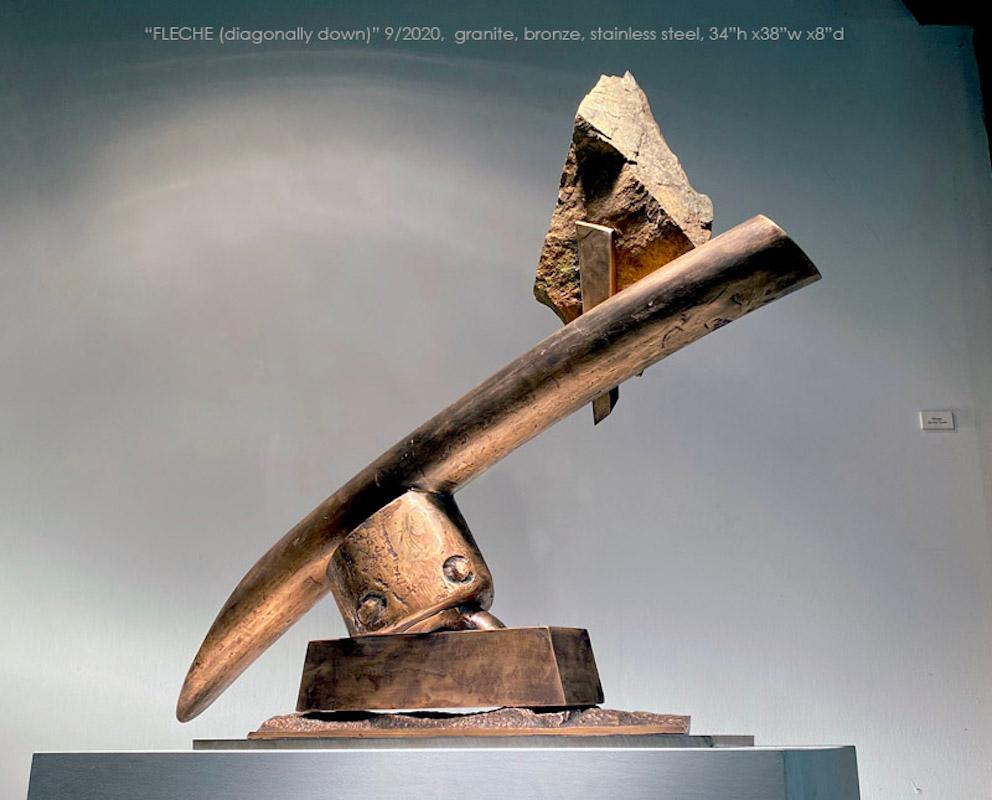 John Van Alstine, Fleche-Diagonalmente hacia abajo, Escultura 2020 en venta 3
