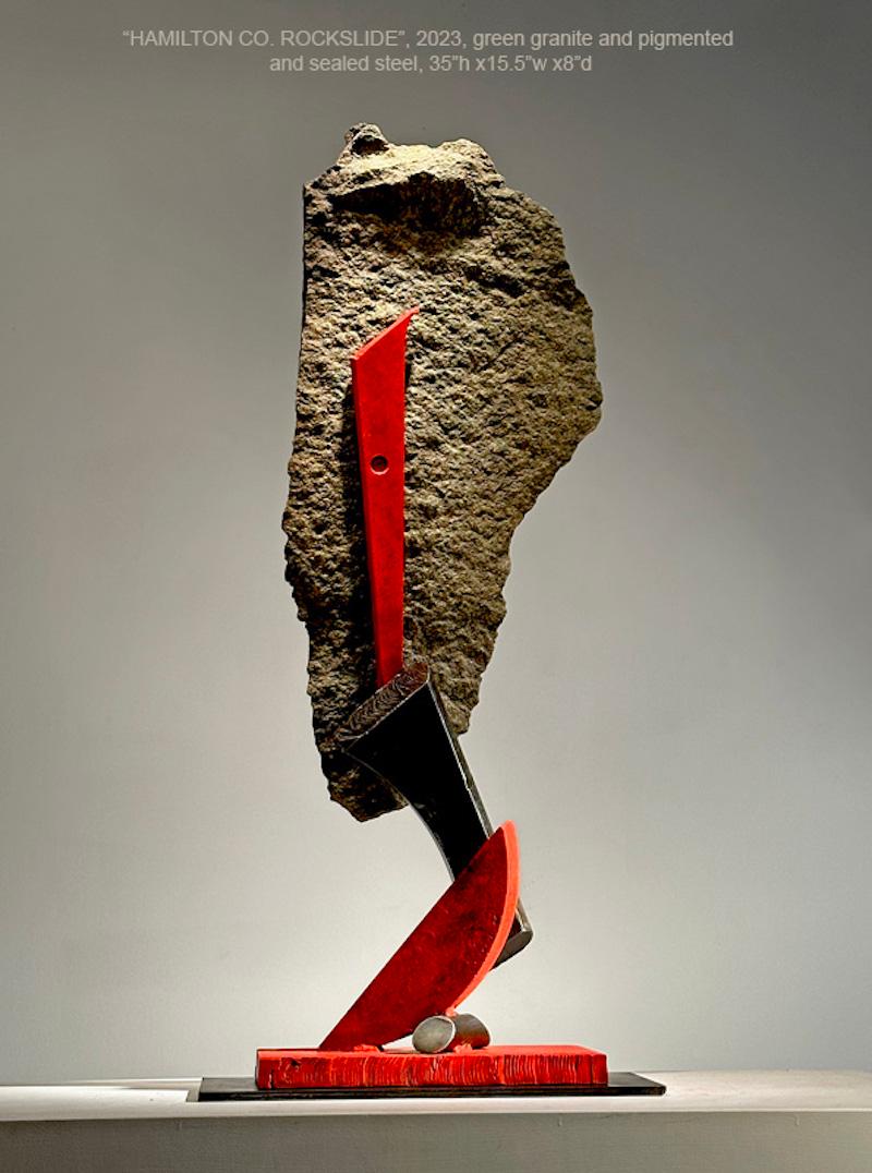 John Van Alstine, Hamilton Co. Desprendimiento de rocas, Escultura 2023 en venta 1