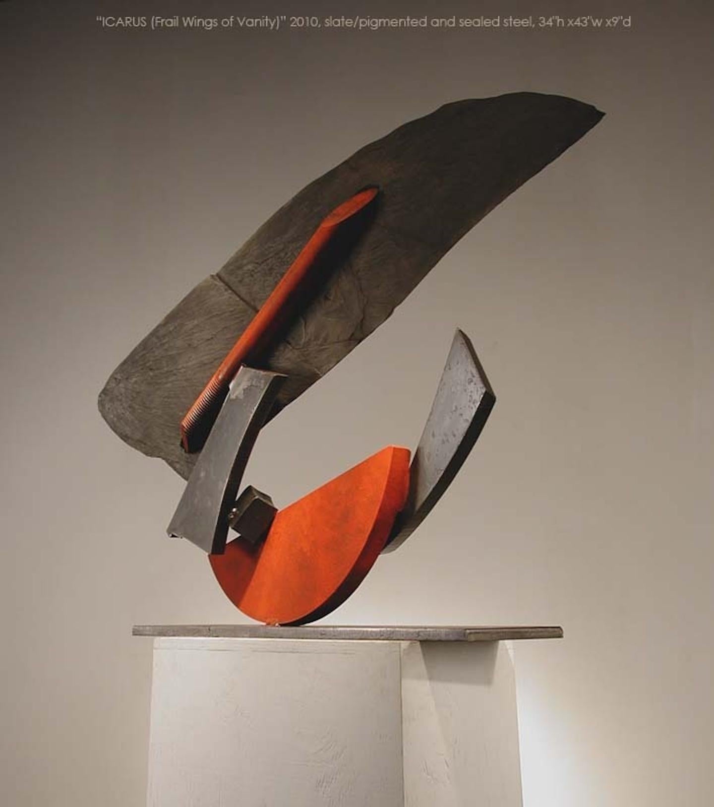 John Van Alstine - Icarus (Frail Wings of Vanity), Sculpture 2010 For Sale 4