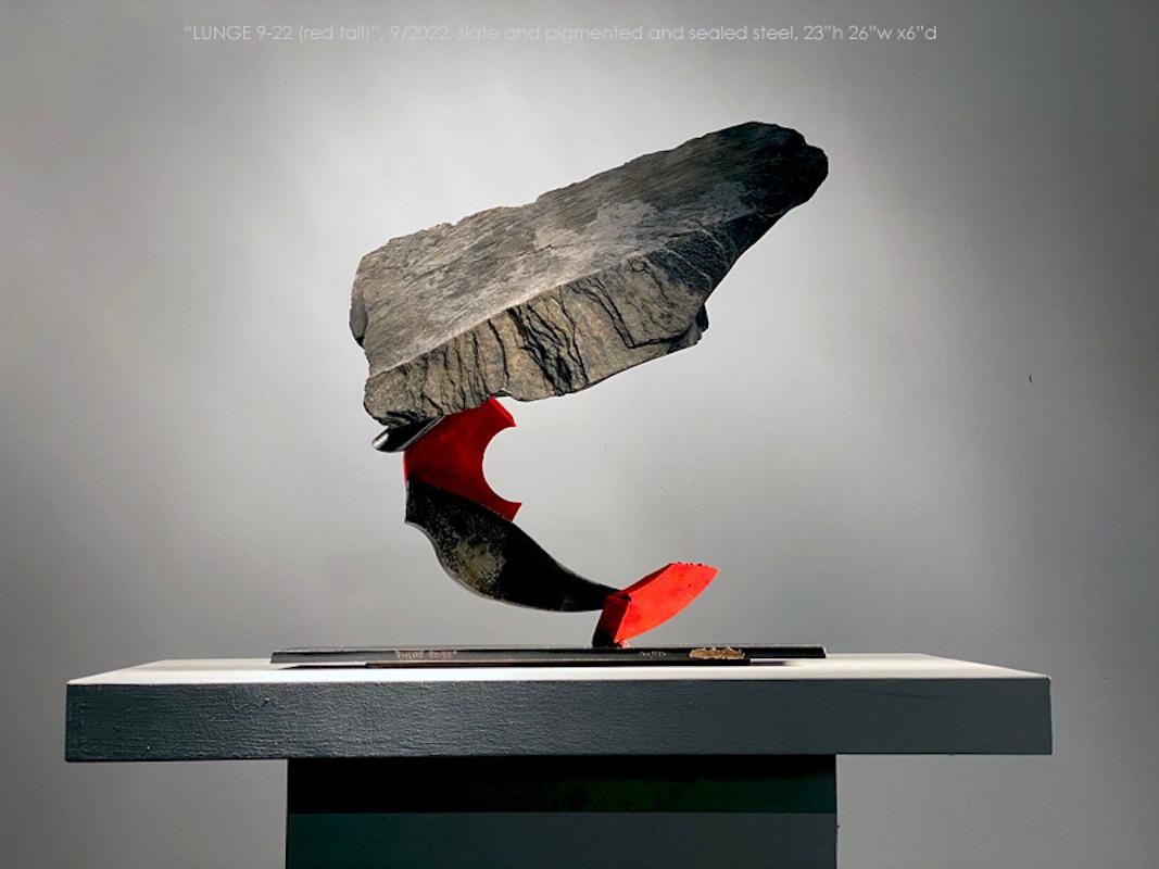 John Van Alstine, Lunge 9-22 (Rote Spirale), Skulptur 2022 im Angebot 1