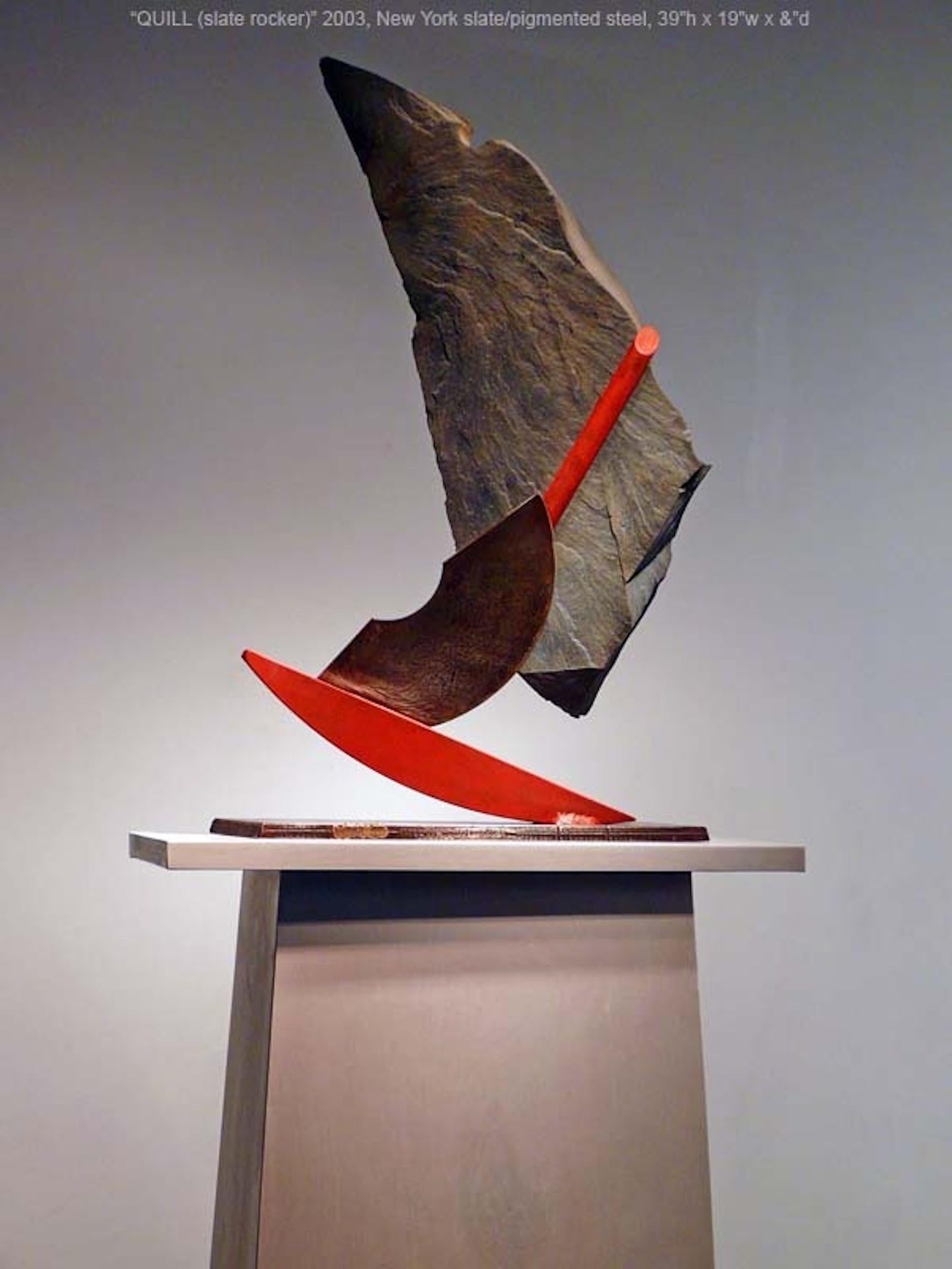 John Van Alstine - Quill II (Slate Rocker), Sculpture 2003