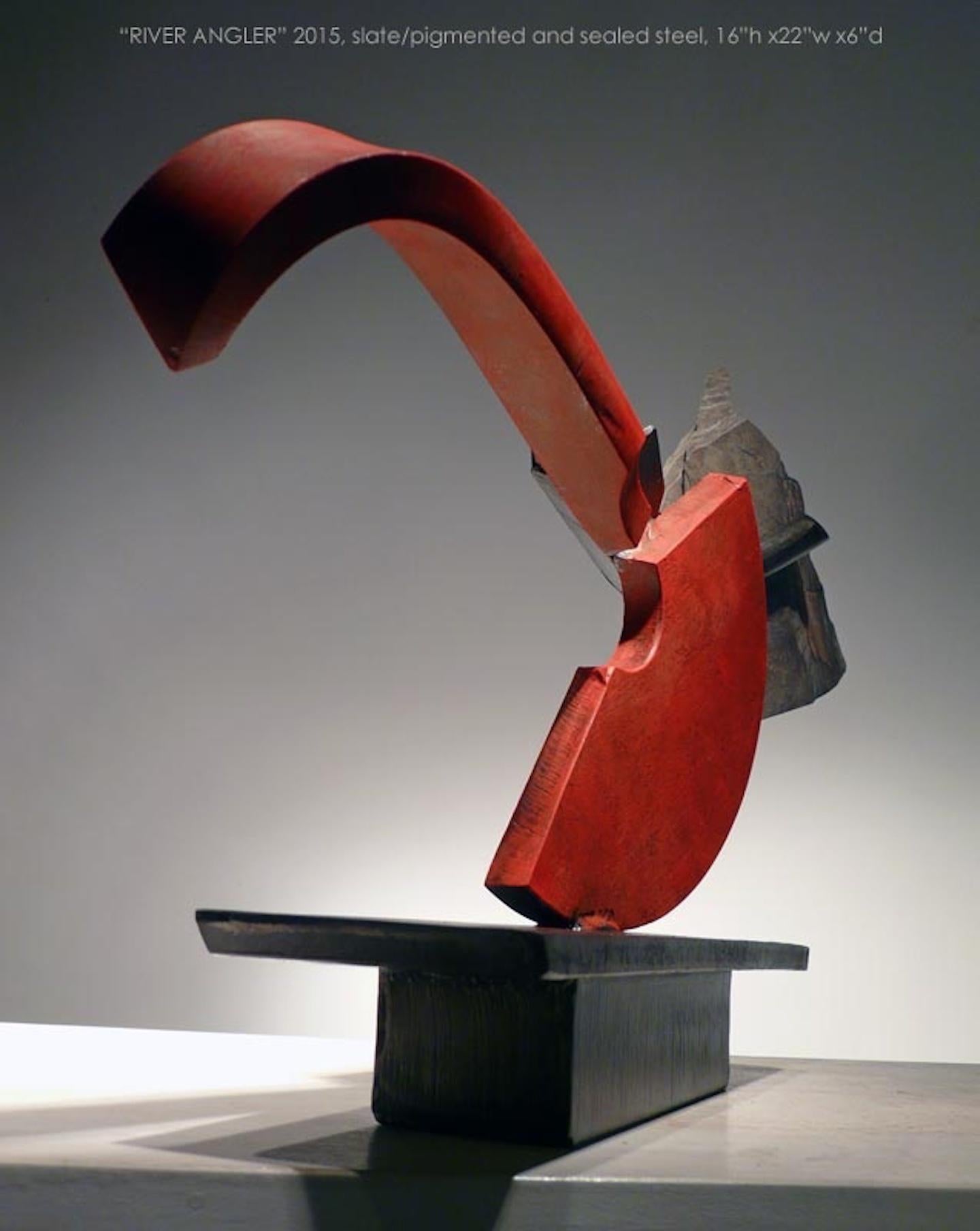 John Van Alstine - Pescador de río, Escultura 2015 en venta 5