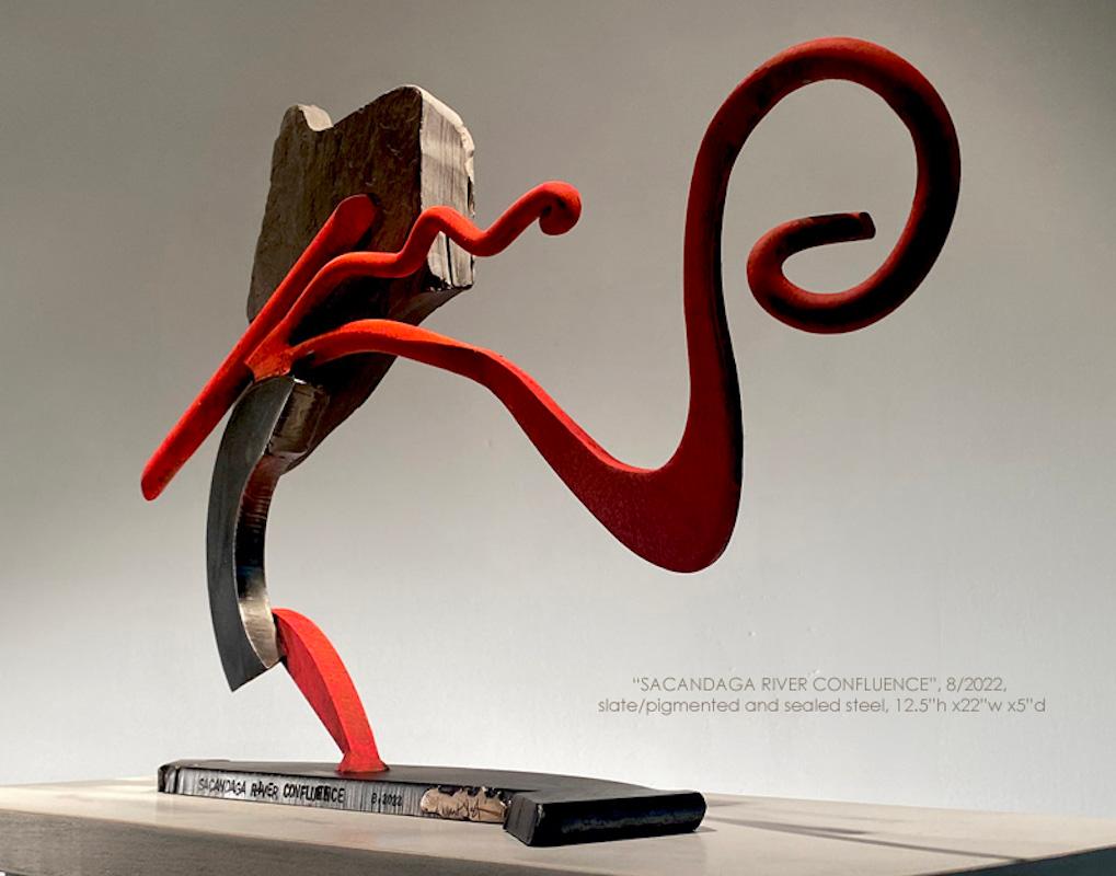 John Van Alstine, Confluenza del fiume Sacandaga, Scultura 2022 in vendita 2