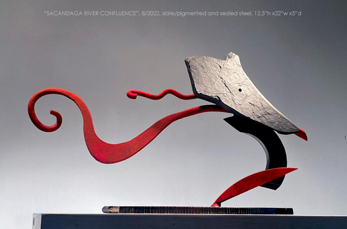 John Van Alstine, Confluenza del fiume Sacandaga, Scultura 2022