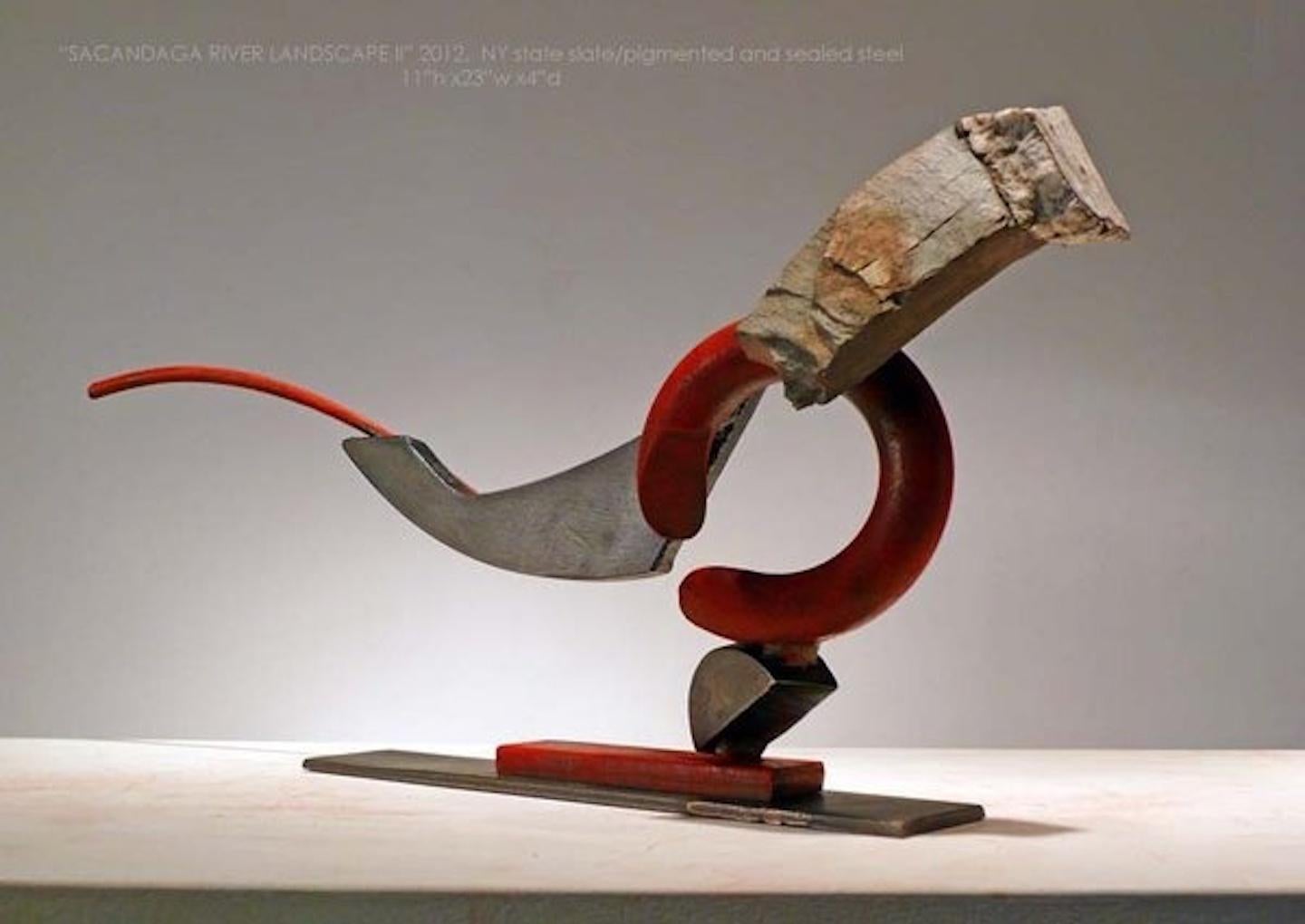 John Van Alstine - Paisaje del río Sacandaga II, Escultura 2012 en venta 2