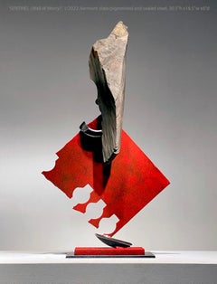 John Van Alstine, Sentinella (muro della preoccupazione), scultura 2022.