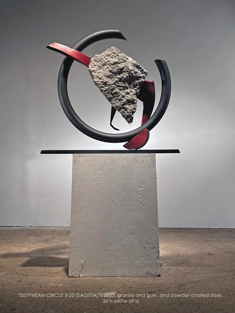 John Van Alstine, Sisyphean Circle 3-23 (Sagitta), Skulptur 2023