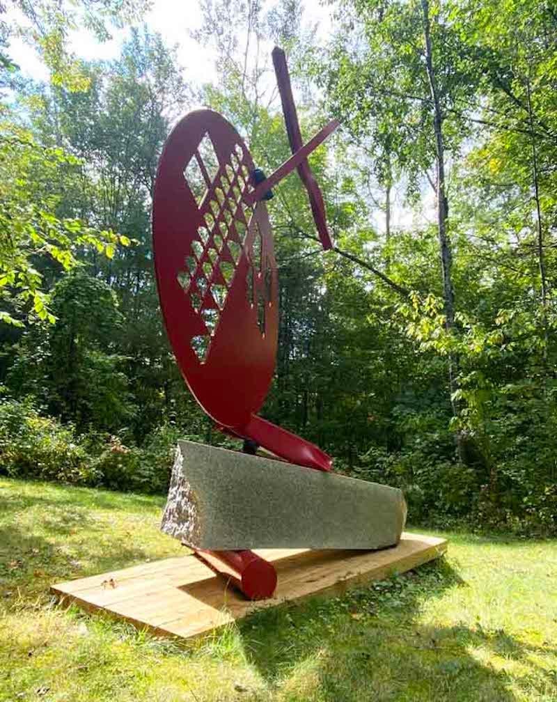 John Van Alstine, Círculo de Sísifo (OX) Obelisco caído, Escultura en venta 1
