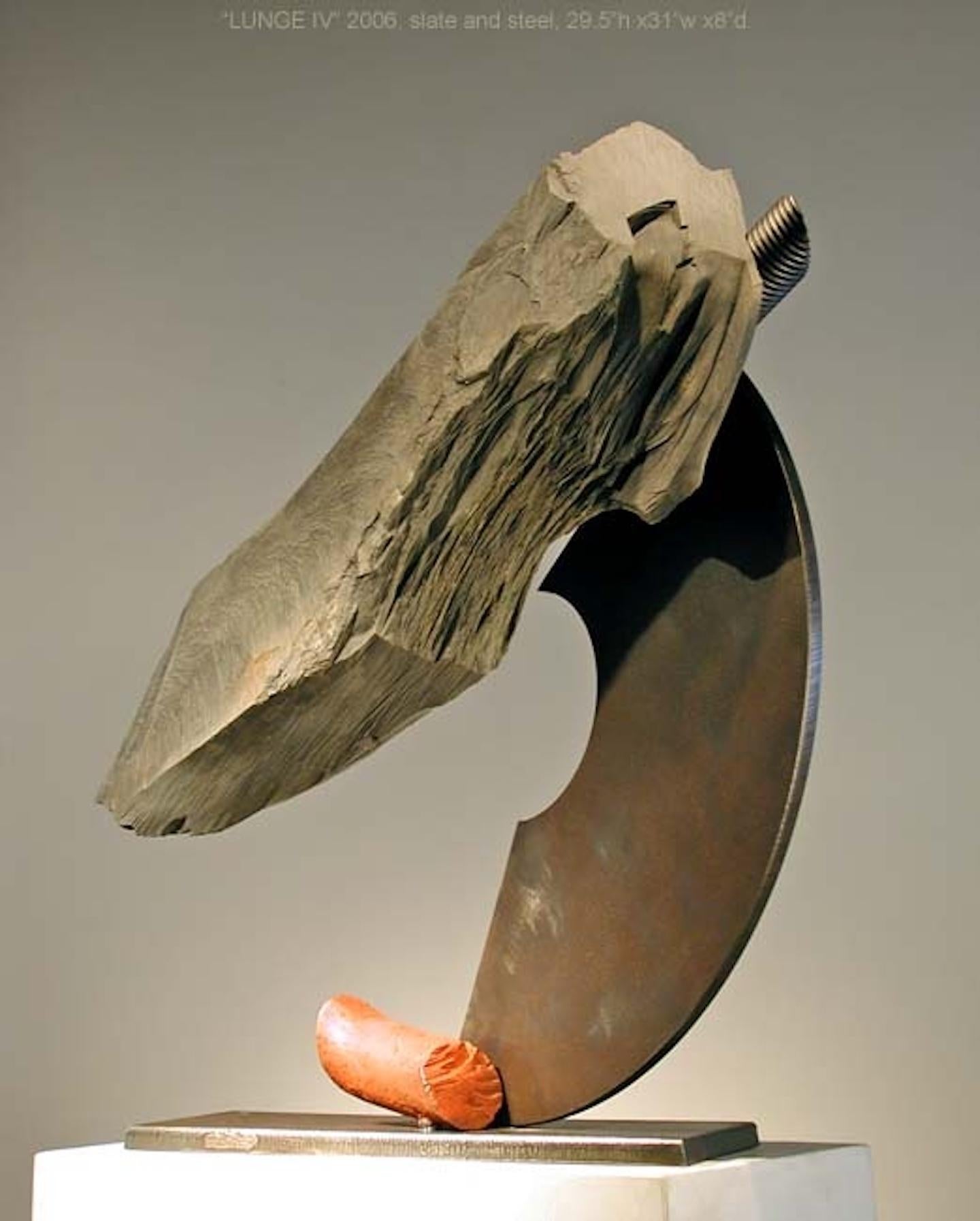John Van Alstine Abstract Sculpture - Lunge IV (Red Tail)