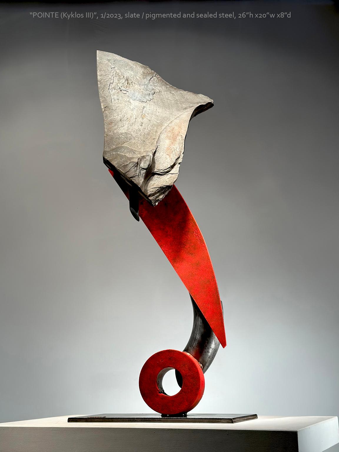 "Pointe (kyklos III)", Industrial, Abstract Sculpture in Metal & Stone