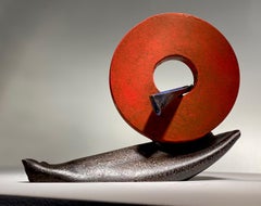 ""PORTALS AND PASSAGES 4-20"", abstrakte industrielle abstrakte Skulptur aus Metall