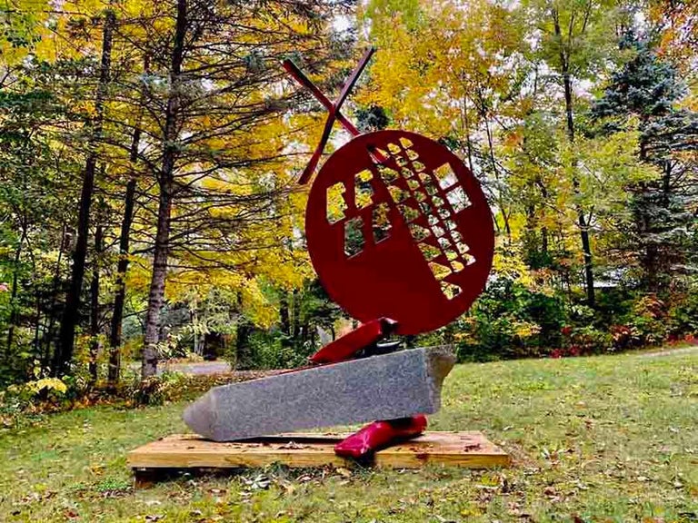 John Van Alstine "Reconsidering Sisyphus (fallen obelisk)", Large