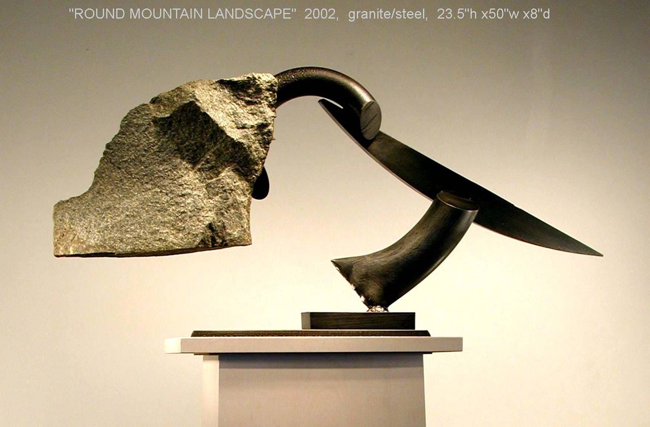 Round Mountain Landscape III - Sculpture by John Van Alstine
