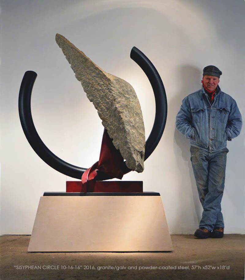John Van Alstine Figurative Sculpture - SISYPHEAN CIRCLE 10-16-16