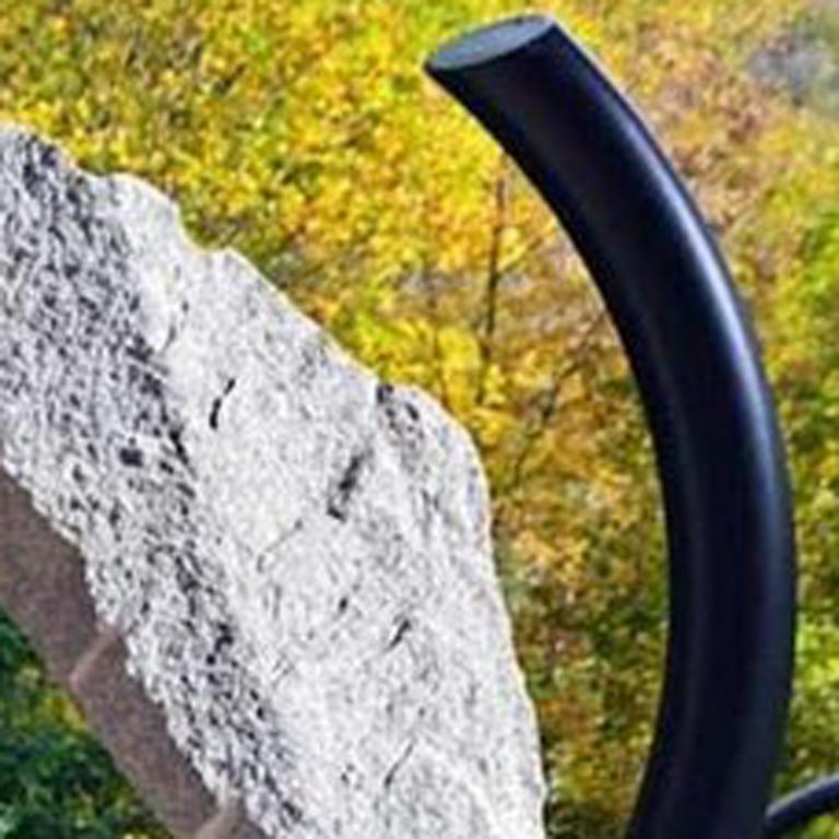 Sisyphean Circle 8-14-17 - Black Abstract Sculpture by John Van Alstine