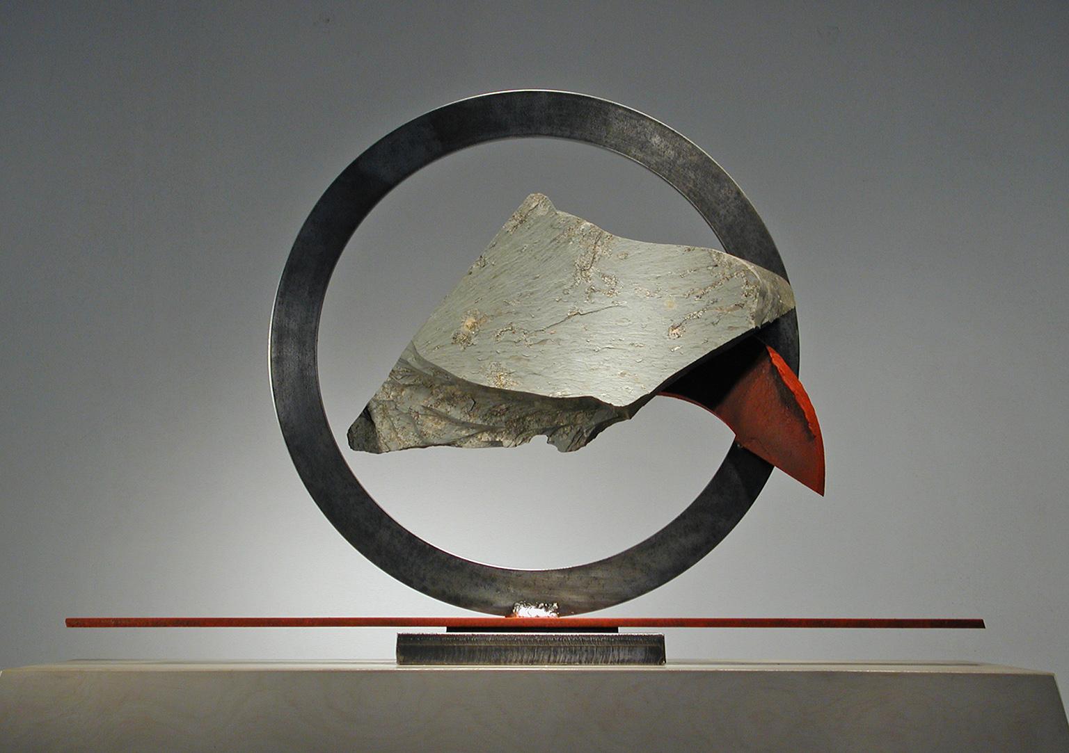 Abstract Sculpture John Van Alstine - « Sisyphean Circle Beijing Series XXXII », Sculpture abstraite industrielle