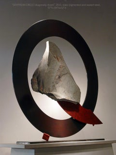 "Sisyphean Circle (diagonally down)", Industrial, Abstract Sculpture