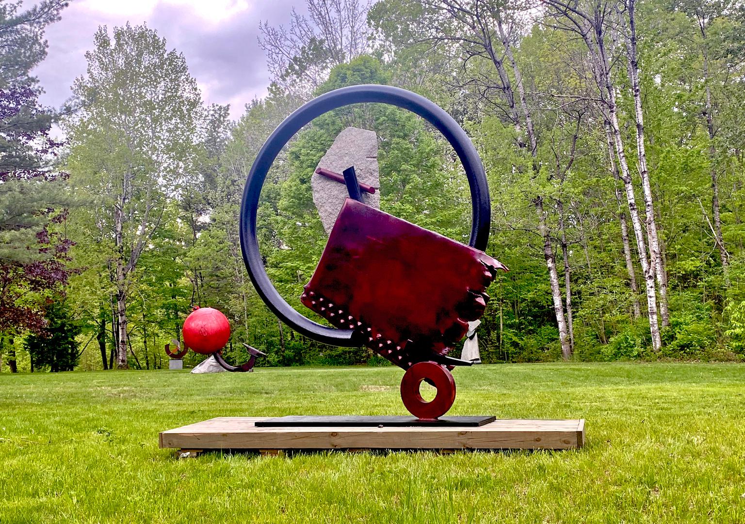 Sculpture industrielle, abstraite « Sisyphean Circle (hommage au major Taylor) » en vente 2