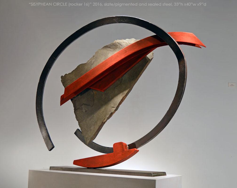 Sisyphean Circle (rocker 16) - Contemporary Sculpture by John Van Alstine