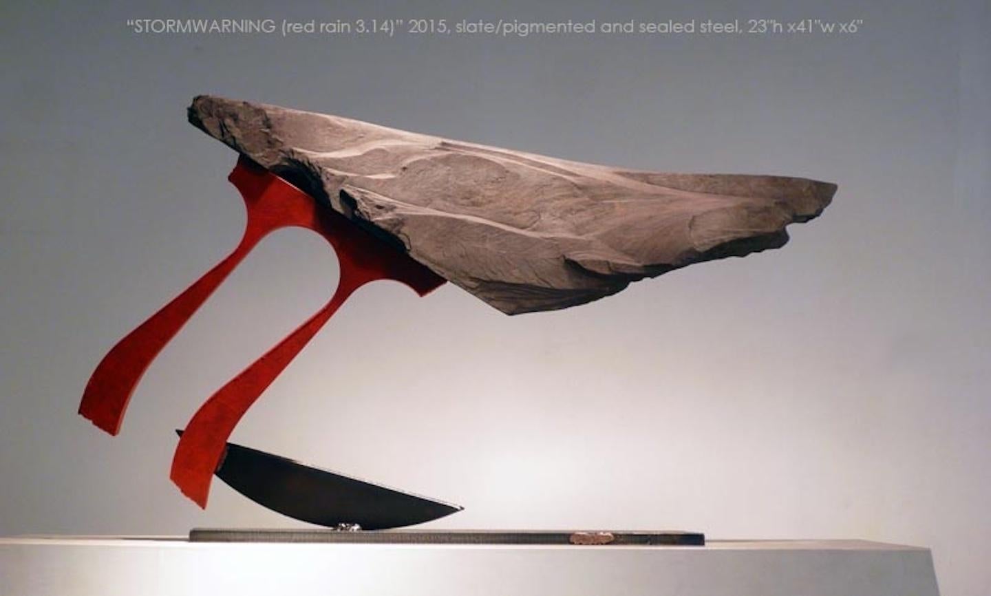 John Van Alstine Abstract Sculpture - Stormwarning V (Red Rain 3.14)
