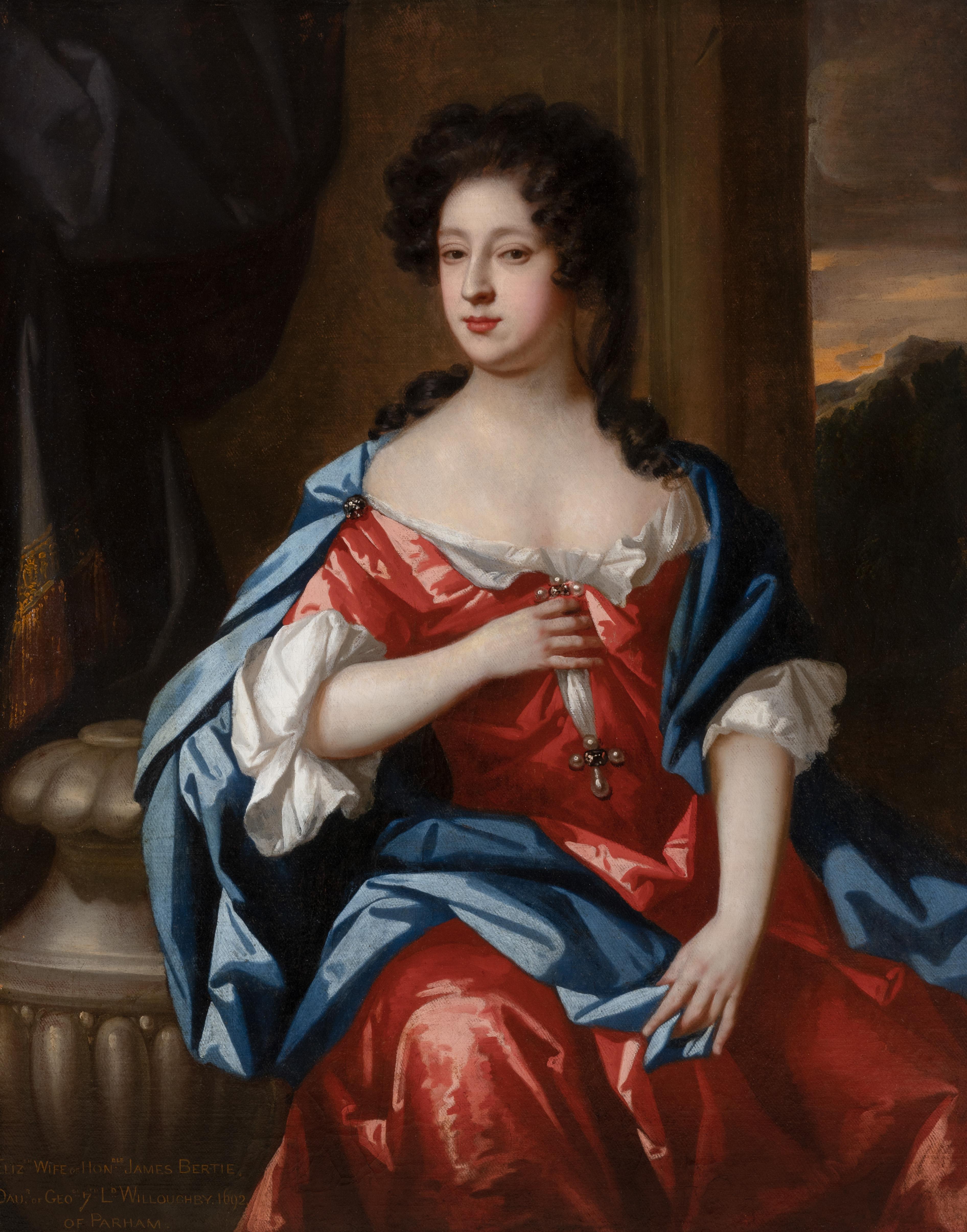 Portrait of Lady Elizabeth Bertie Willoughby, Inscribed 1692, From Wytham Abbey 2