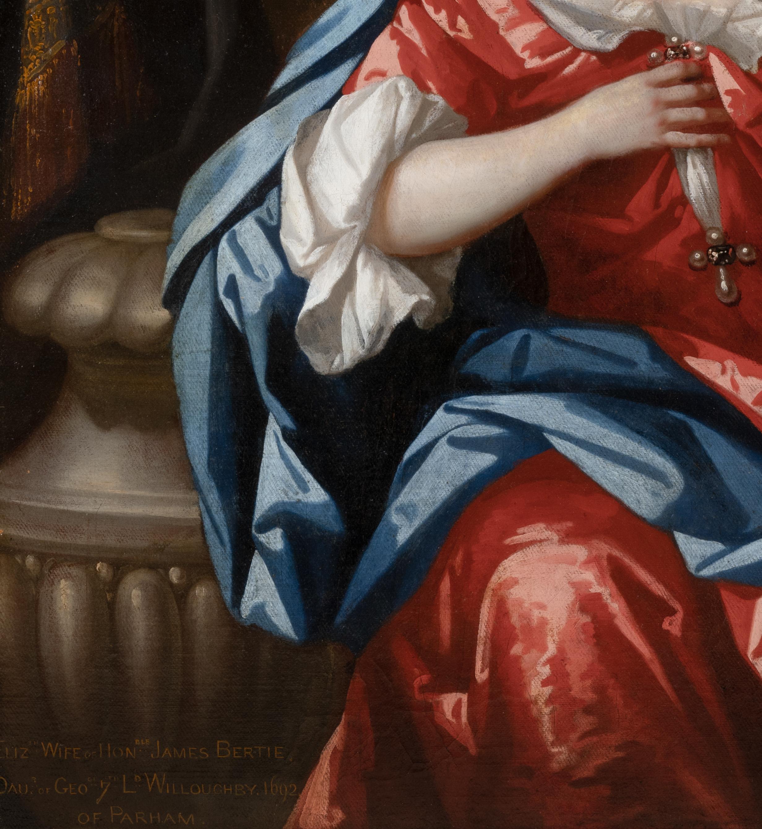 Portrait of Lady Elizabeth Bertie Willoughby, Inscribed 1692, From Wytham Abbey 4