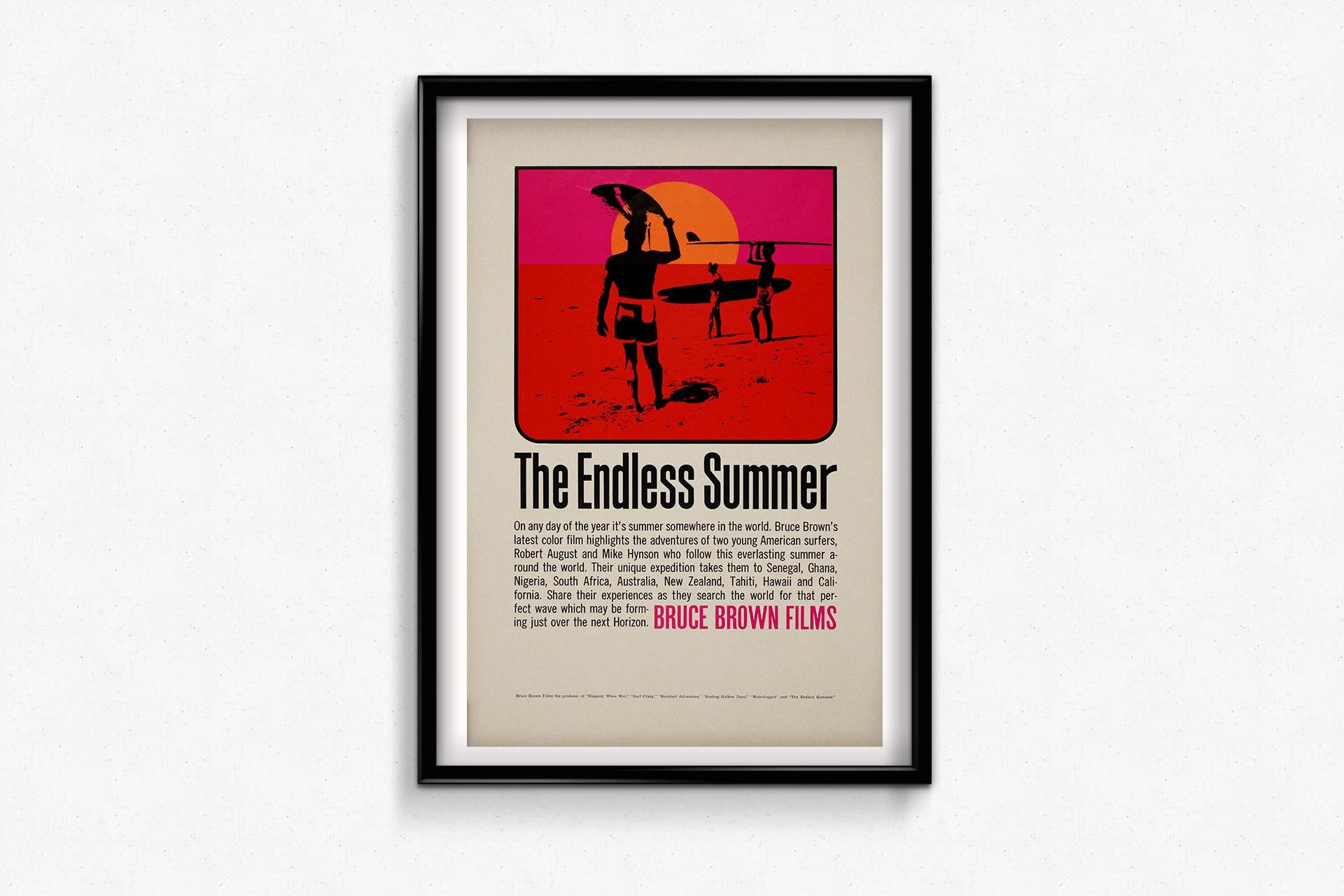 Affiche originale du film « The Endless Summer » tournée en 1966 par Bruce Brown Film en vente 2