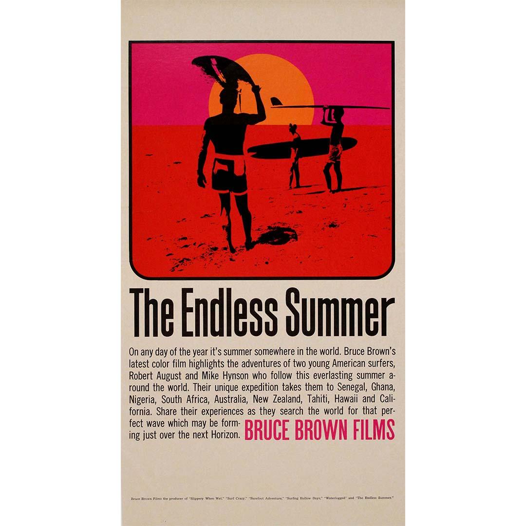 1966 original movie poster for "The Endless Summer" directed by Bruce Brown Film - Print by John Van Hamersveld
