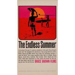 Retro 1966 original movie poster for "The Endless Summer" directed by Bruce Brown Film