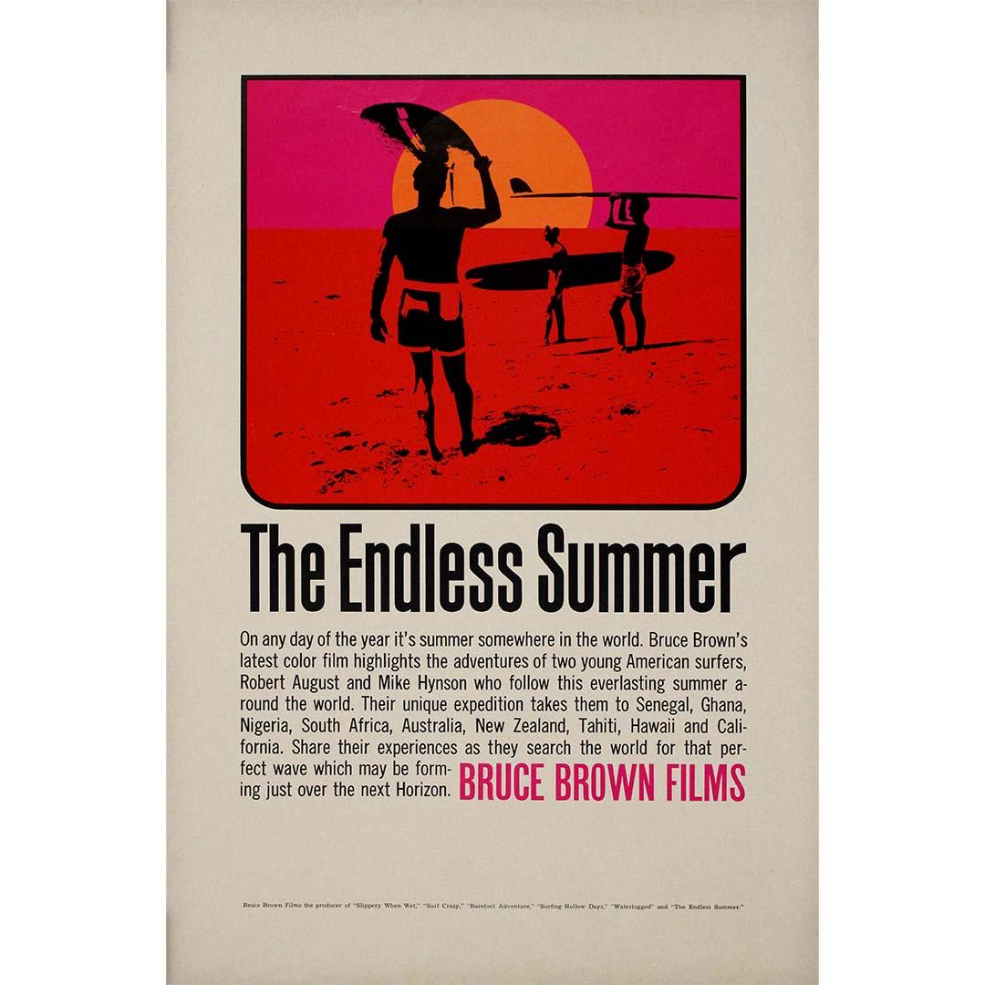 Affiche originale du film « The Endless Summer » tournée en 1966 par Bruce Brown Film - Print de John Van Hamersveld