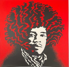 Jimi Hendrix (red), by John Van Hamersveld