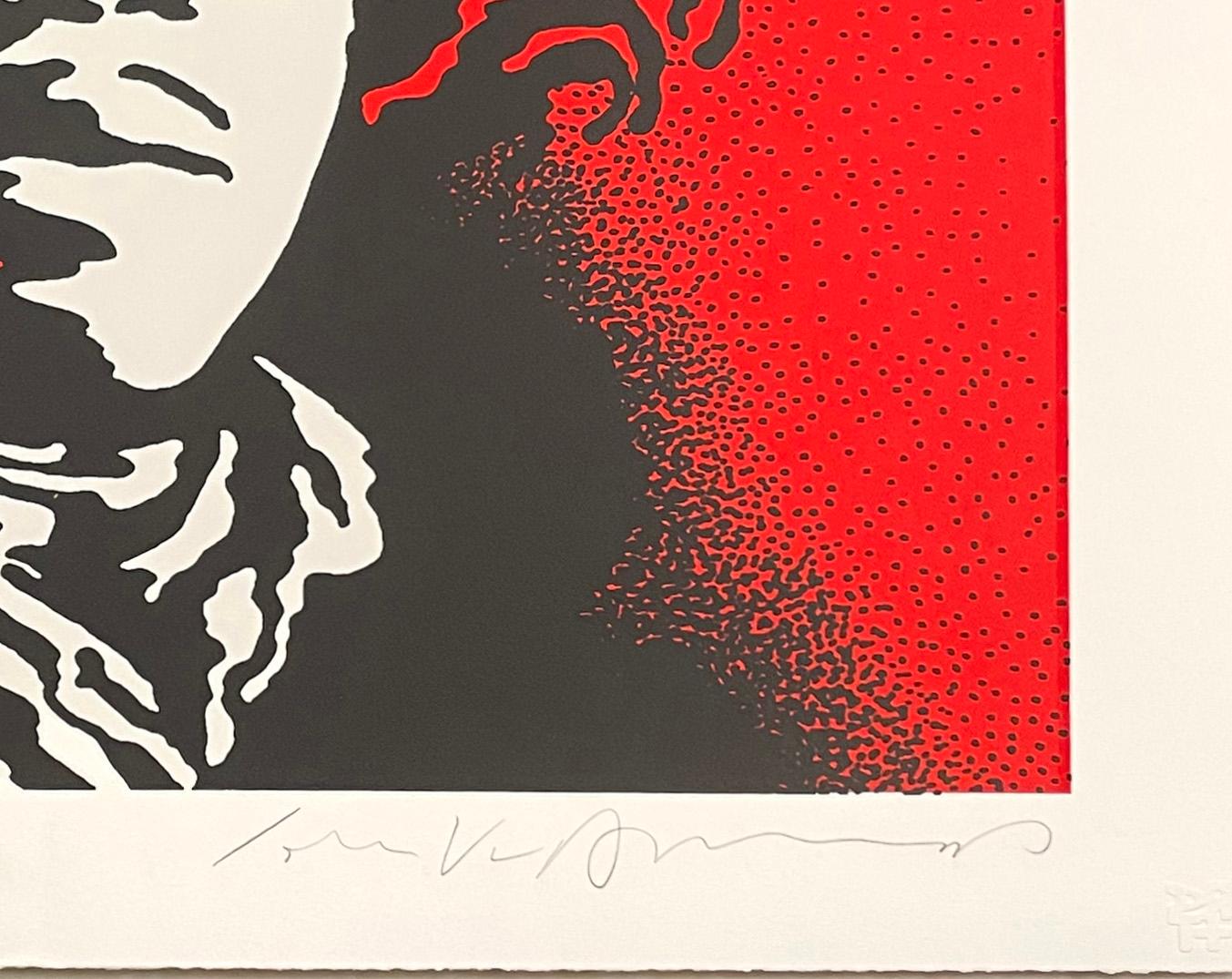 Jimi Hendrix (red) - Contemporary Print by John Van Hamersveld