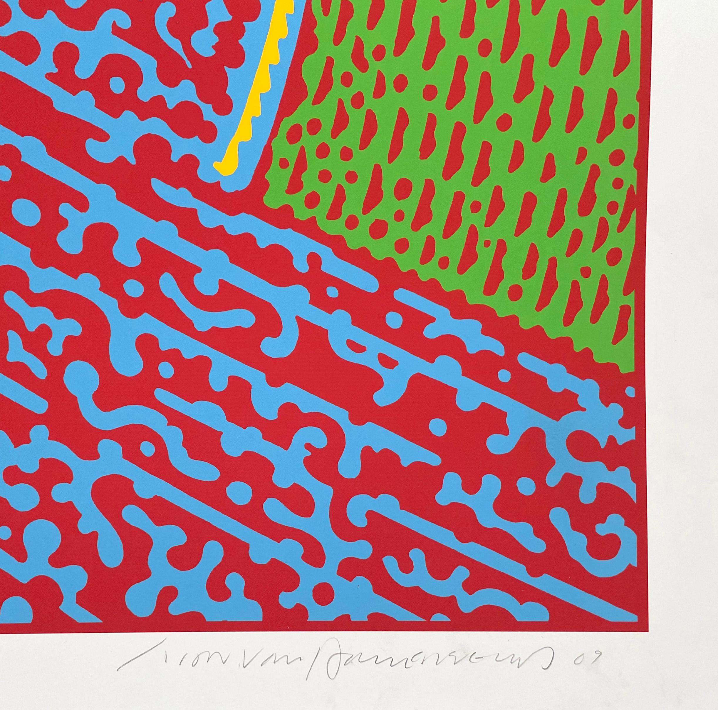 Title: “THE NEXT WAVE”
Artist: JOHN VAN HAMERSVELD
Medium: 4 color SERIGRAPH
Substrate: COVENTRY RAG 320 GSM
Edge: DECKLED
Paper Size: 34.25″ x 44”
Image Size: 30” x 40”
Signed and Numbered Edition: 134/150
Year: 2009

John Van Hamersveld (born