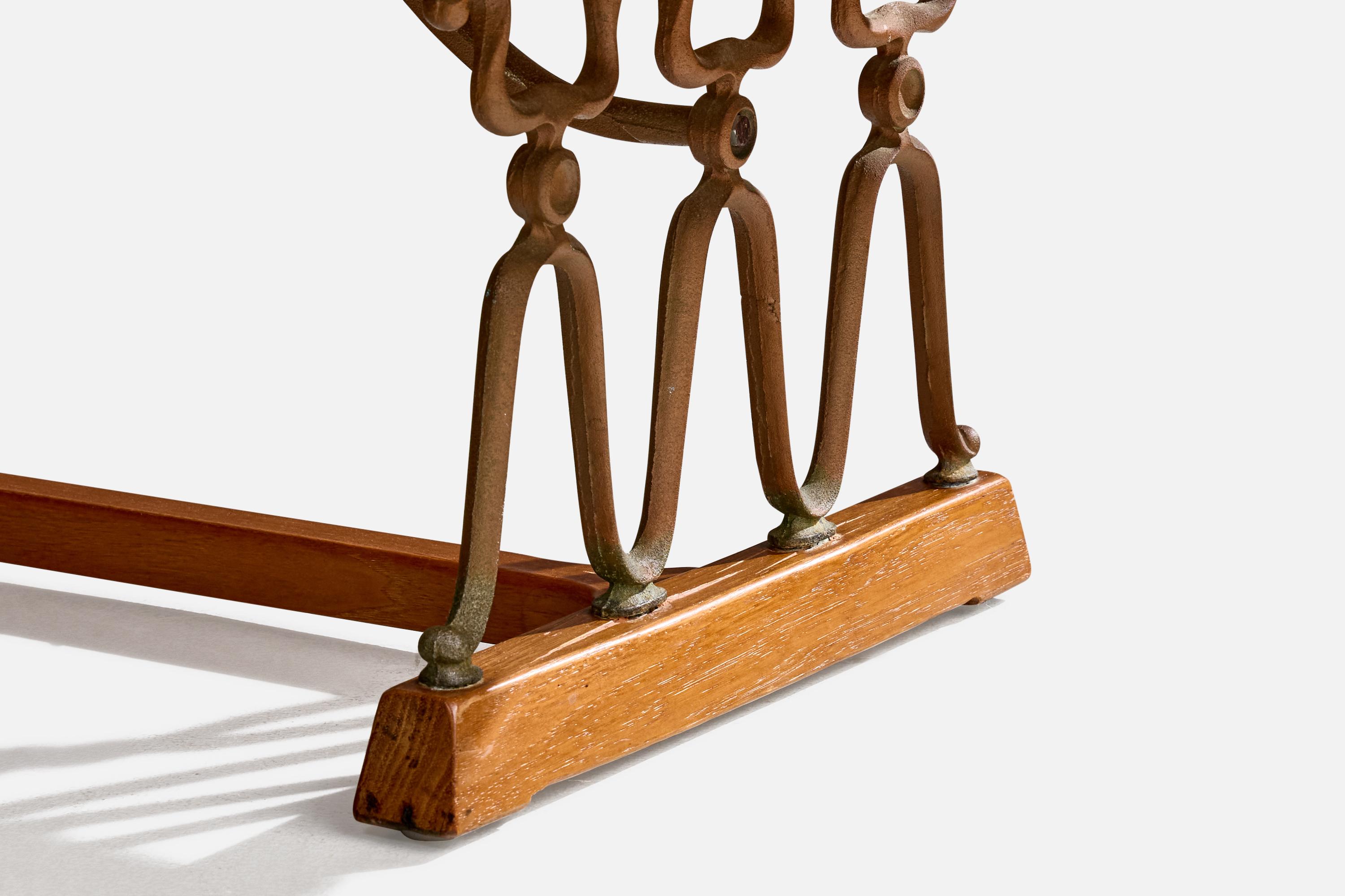 John Van Koert, Bench, Walnut, Iron, USA, 1950s For Sale 3