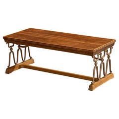 John Van Koert, Bench, Walnut, Iron, USA, 1950s