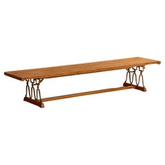 John Van Koert, Bench, Walnut, Iron, USA, 1950s