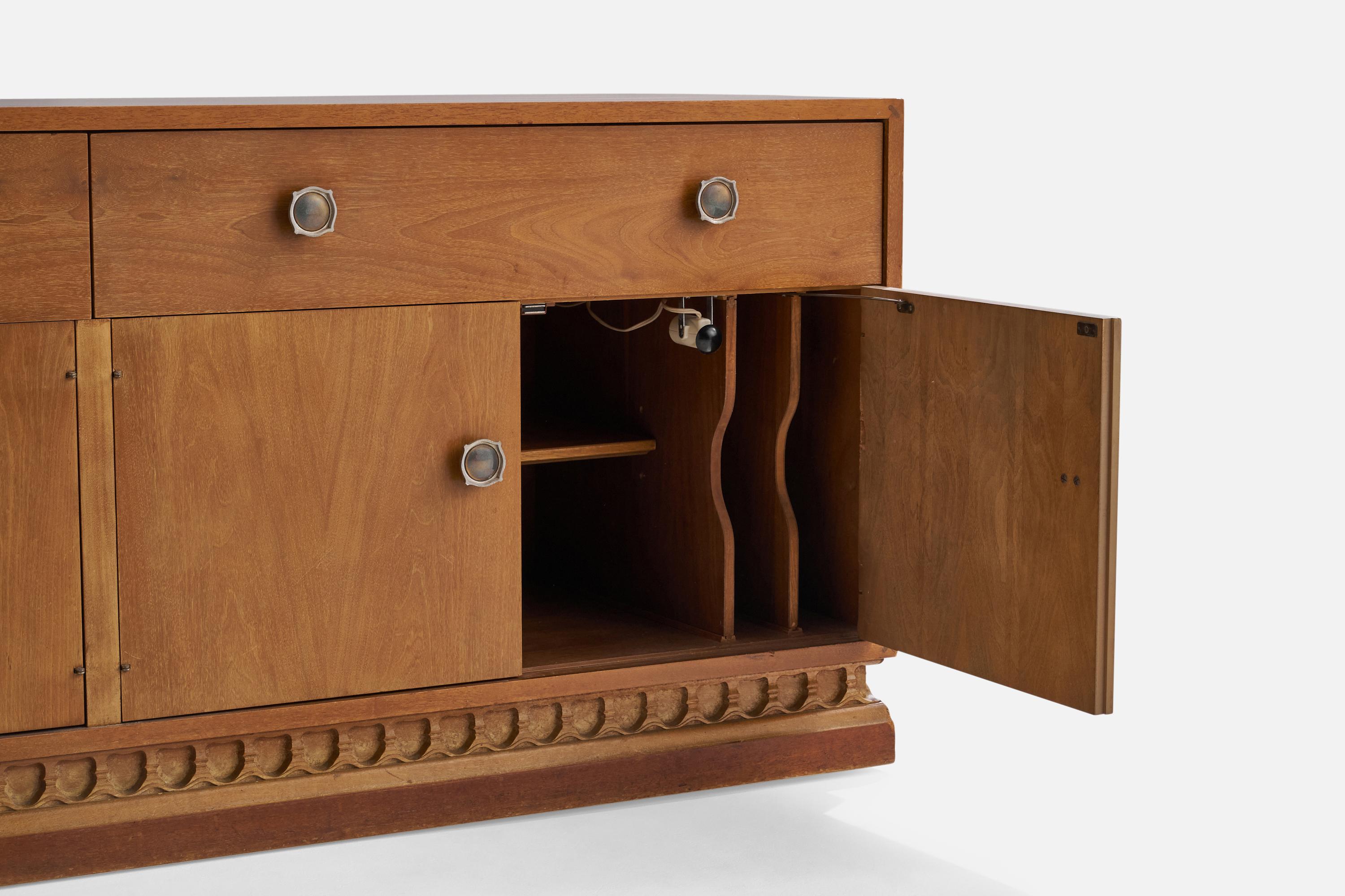 John Van Koert, Cabinet, Oak, Brass, USA, 1950s For Sale 8