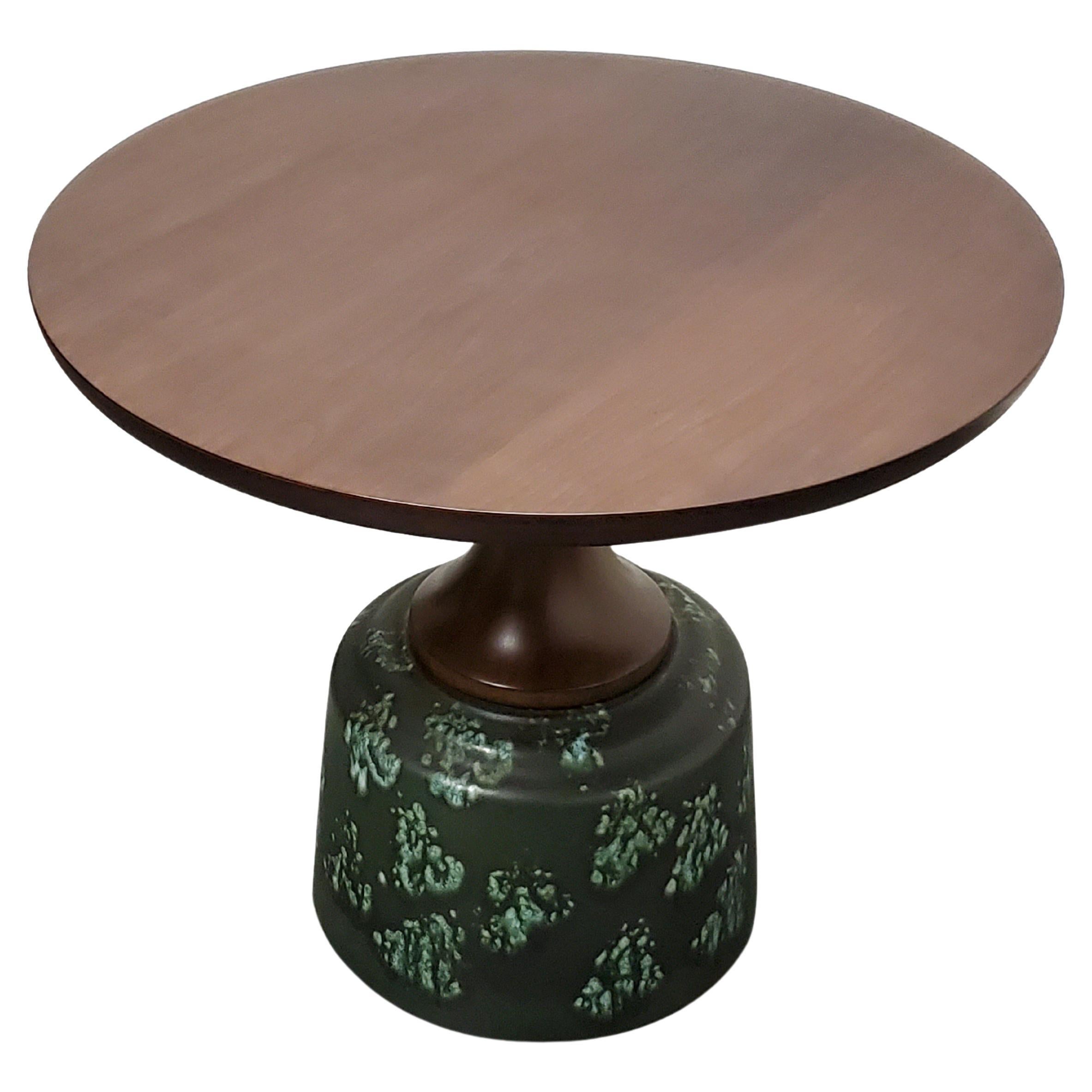 Mid-Century Modern John Van Koert Ceramic Side Table 