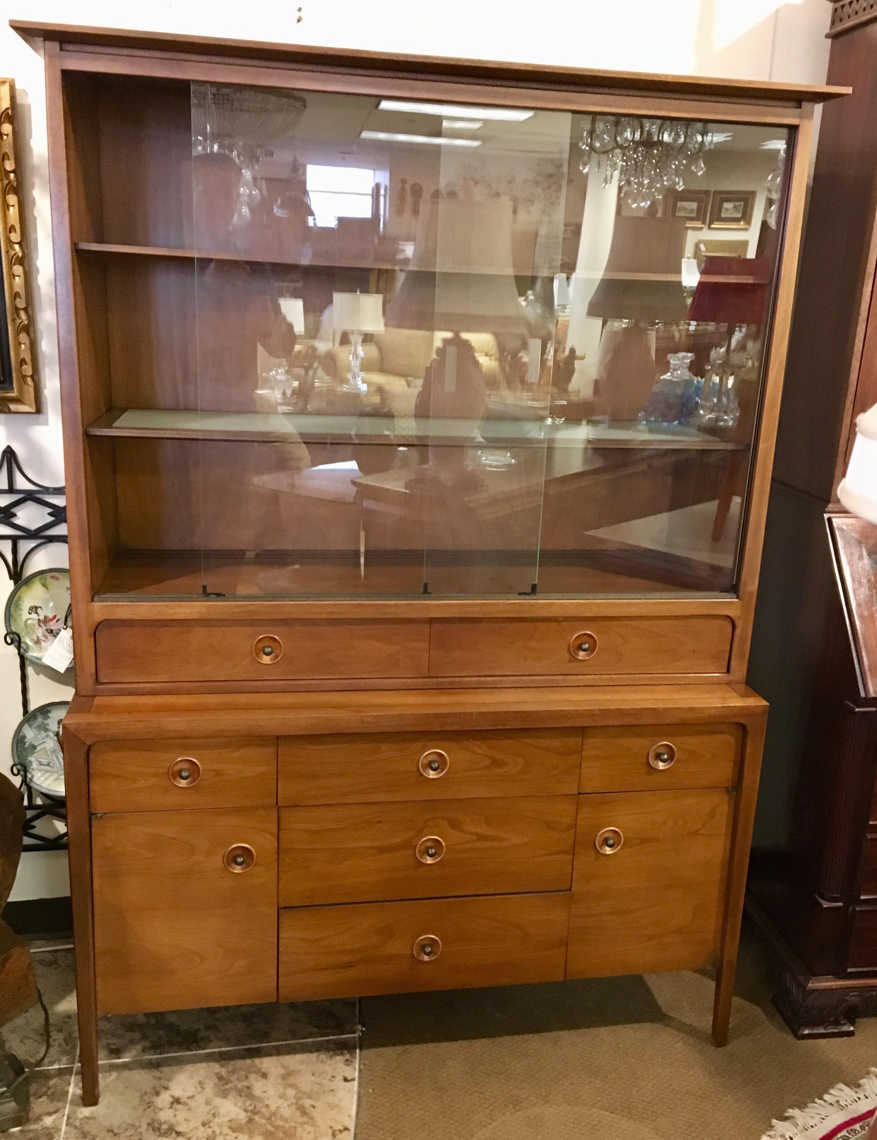 John Van Koert Design for Drexel Counterpoint Breakfront Cabinet Sideboard 9