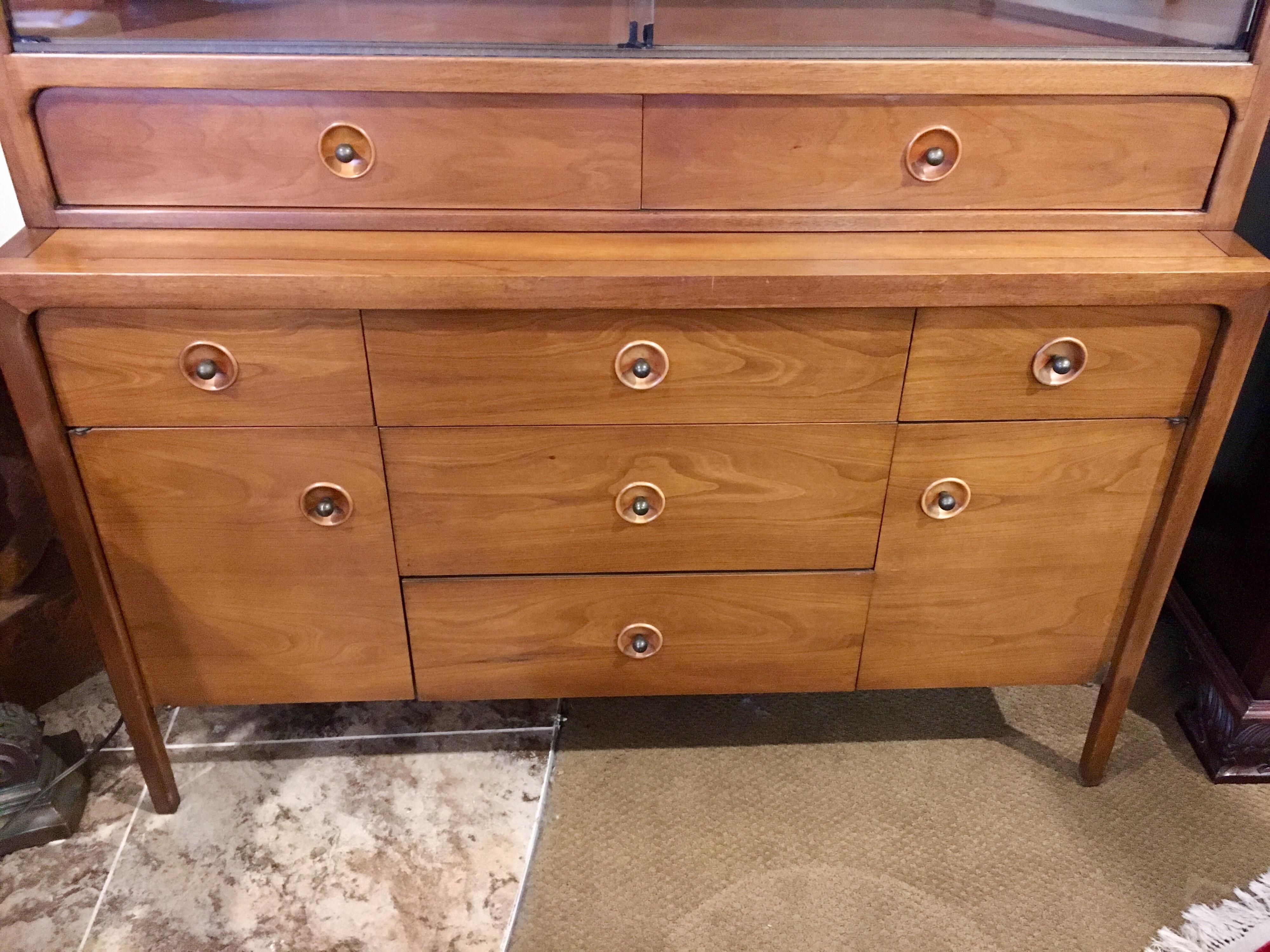 John Van Koert Design for Drexel Counterpoint Breakfront Cabinet Sideboard 2
