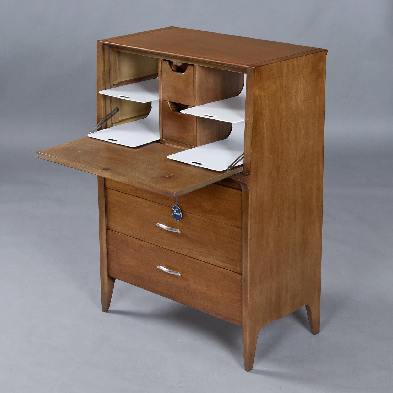 Mid-Century Modern John Van Koert Drexel Profile K12 Gentlemen’s Chest Dresser For Sale