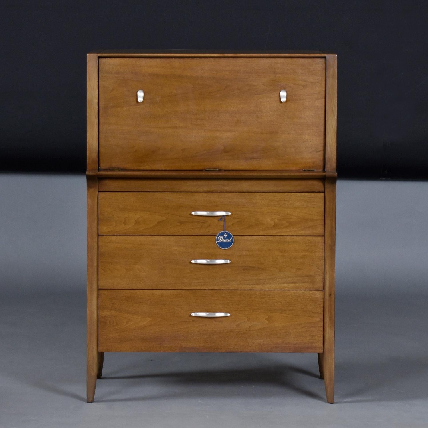 Mid-20th Century John Van Koert Drexel Profile K12 Gentlemen’s Chest Dresser For Sale