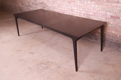 John Van Koert for Drexel Black Lacquered Dining Table, Newly Refinished