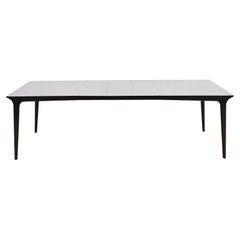John Van Koert for Drexel Black Lacquered Dining Table, Newly Refinished