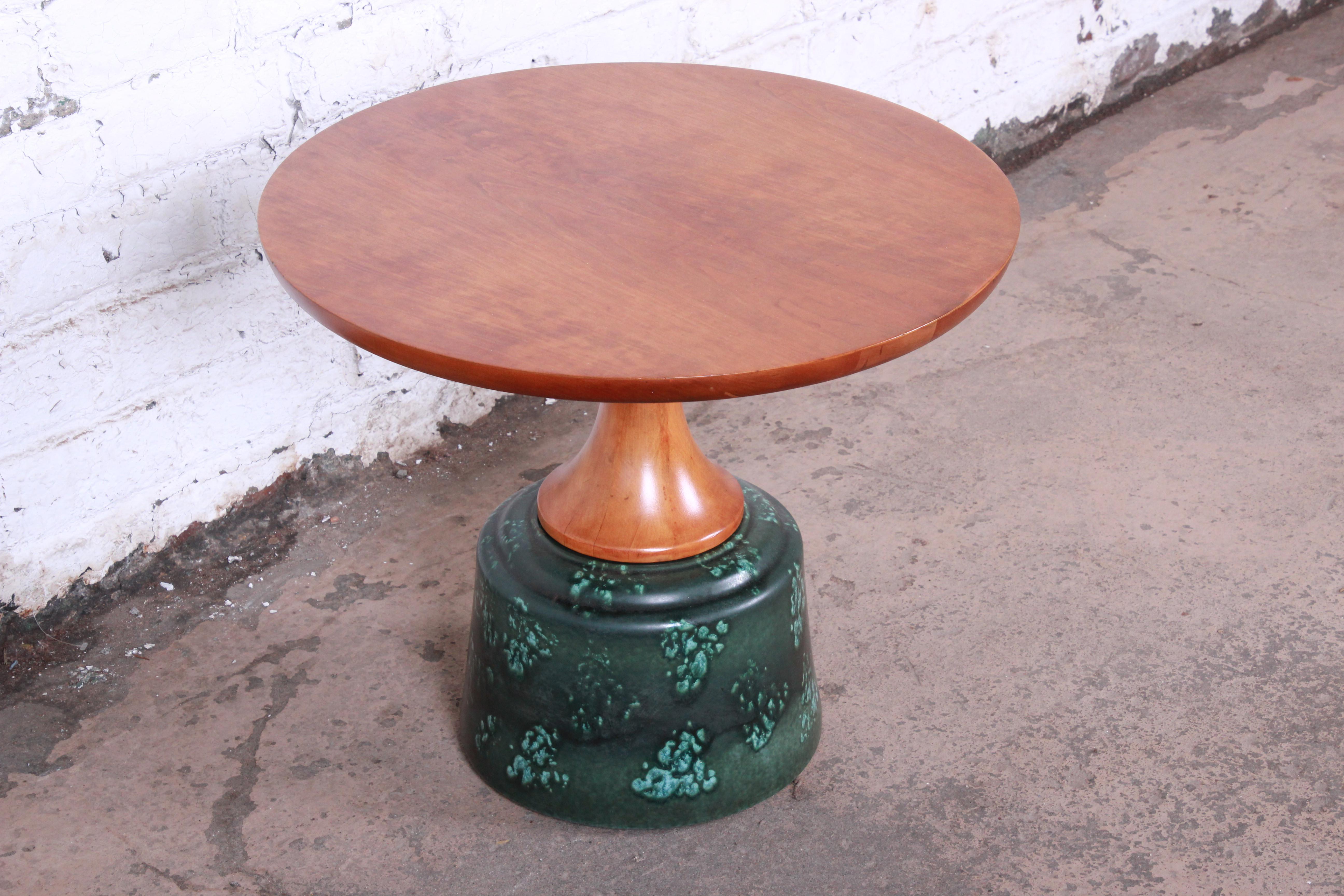 Mid-Century Modern John Van Koert for Drexel Ceramic Base Occasional Table, 1956