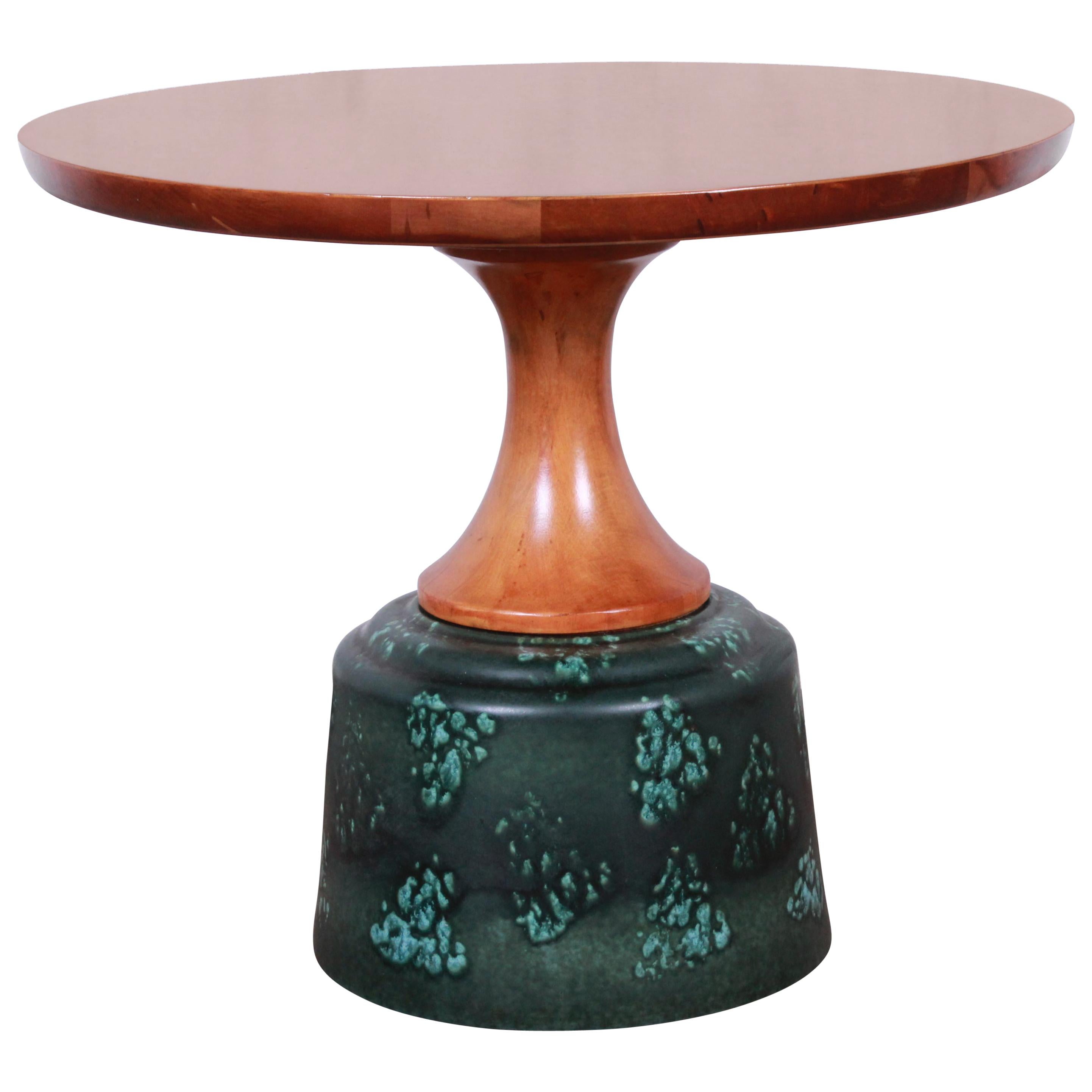 John Van Koert for Drexel Ceramic Base Occasional Table, 1956
