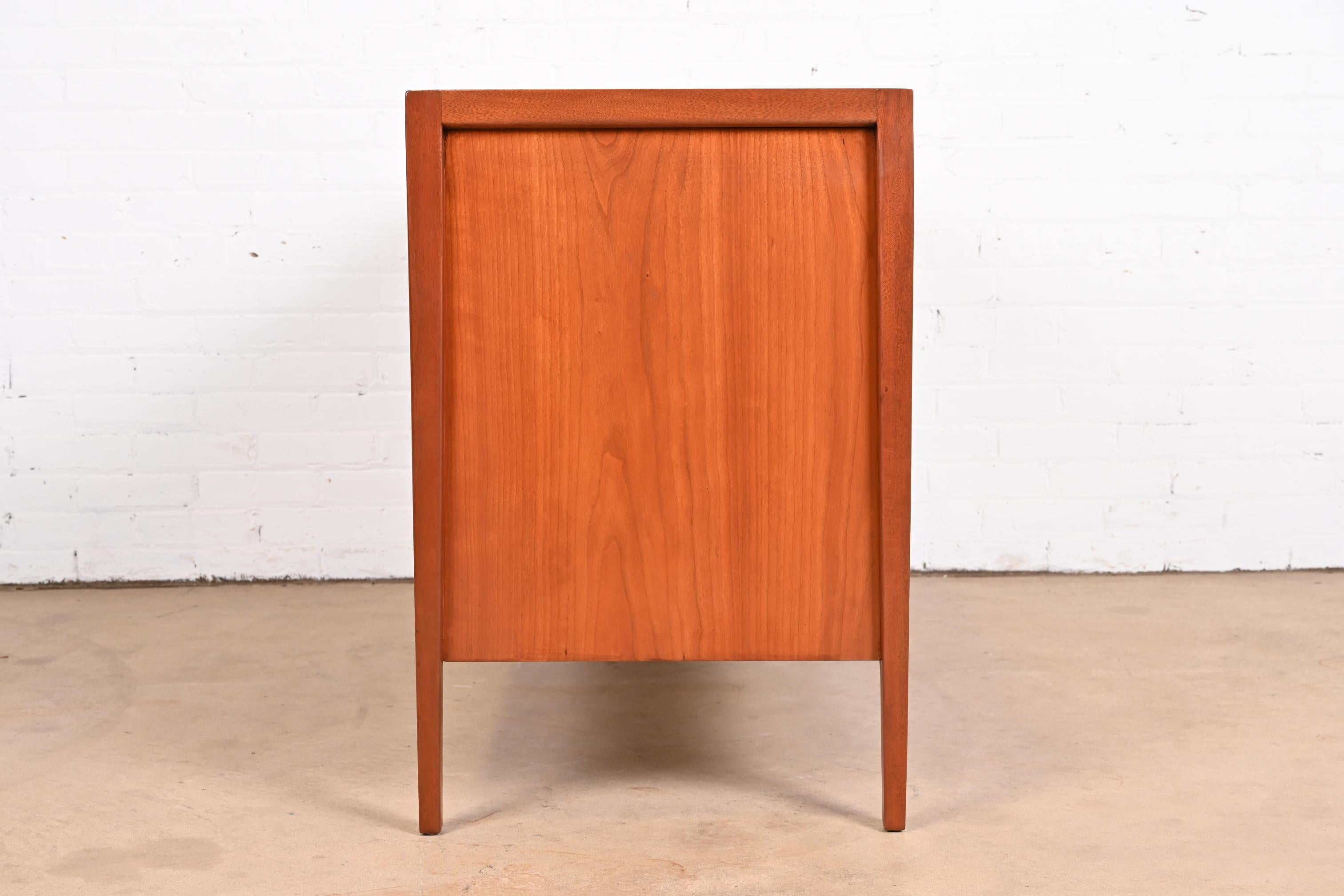 John Van Koert for Drexel Cherry Wood Double Dresser, Newly Refinished 10