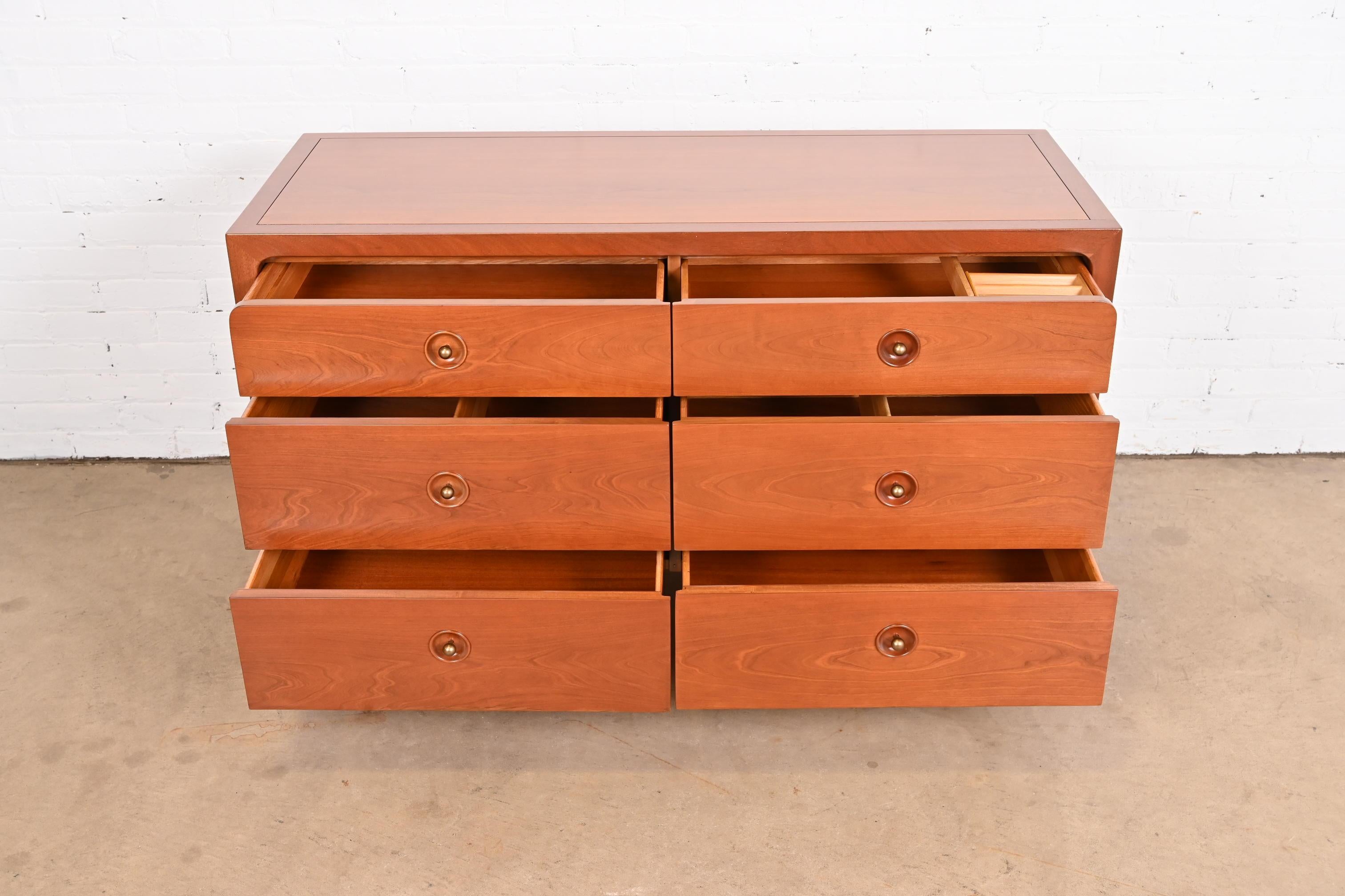 John Van Koert for Drexel Cherry Wood Double Dresser, Newly Refinished 2
