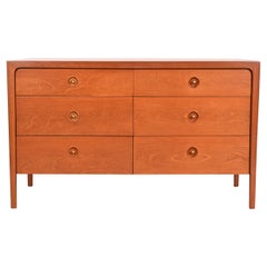 John Van Koert for Drexel Cherry Wood Double Dresser, Newly Refinished