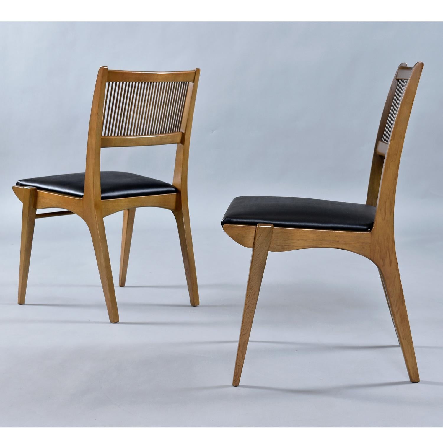 John Van Koert For Drexel K60 Dining Chairs in Scalamandre Vinyl In Good Condition In Chattanooga, TN